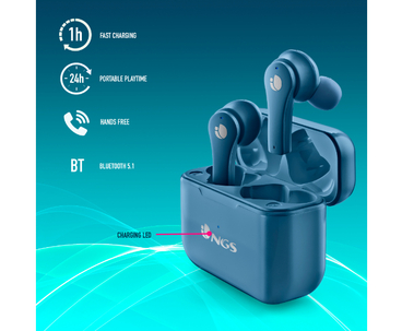 AURICULAR BLUETOOTH ARTICA BLOOM AZURE NGS
