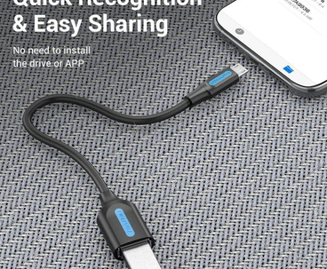 CABLE USB 2.0 MICRO USB/M A USB-A/H 0.15 M NEGRO VENTION