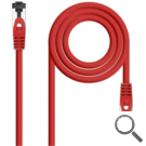 CABLE DE RED LATIGUILLO SSTP CAT8.1 AWG26 0.30 M ROJO NANOCABLE
