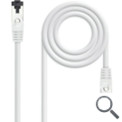 CABLE DE RED LATIGUILLO SSTP CAT8.1 AWG26 1 M BLANCO NANOCABLE