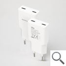 CARGADOR PARED 2XUSB-C PD 30W BLANCO NANOCABLE